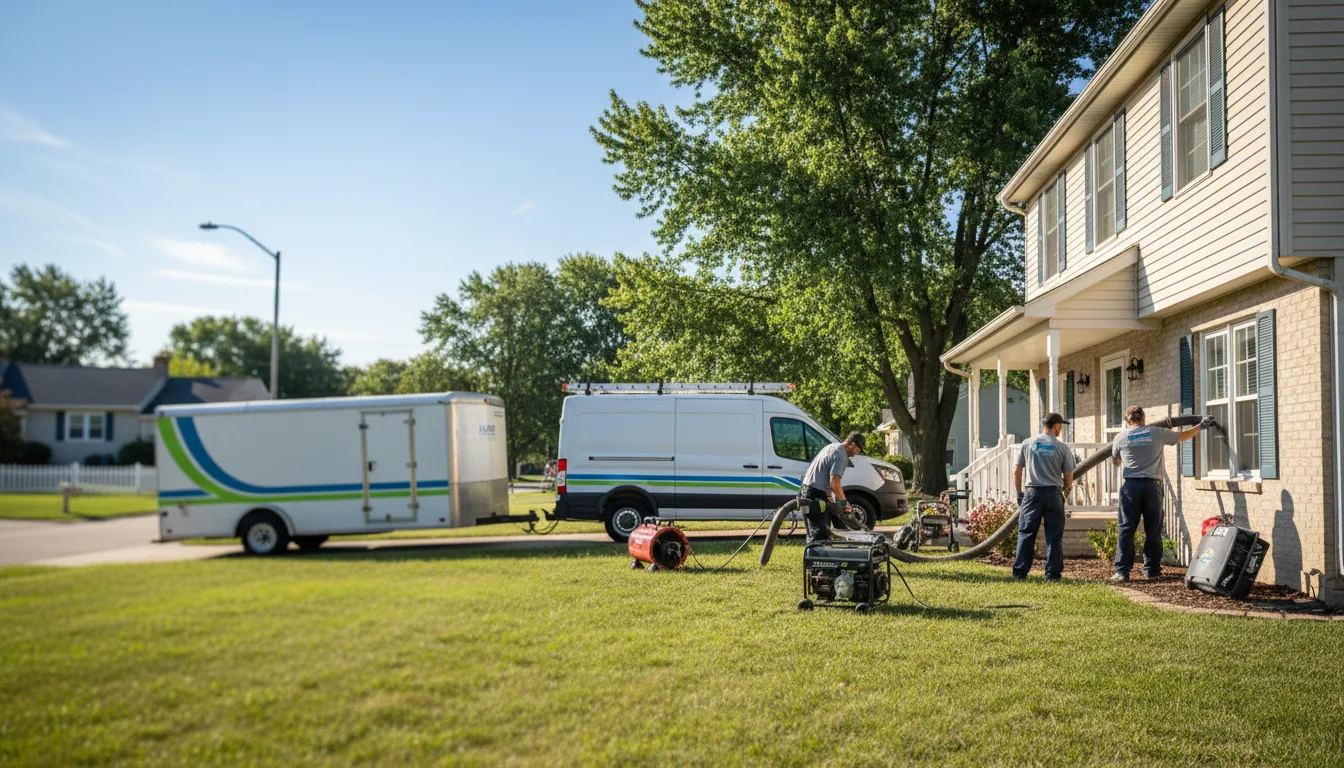 Flooded Basement Restoration And Cleanup With Repair in Staunton, IN near me